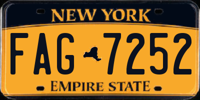 NY license plate FAG7252
