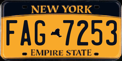 NY license plate FAG7253