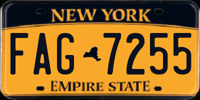 NY license plate FAG7255