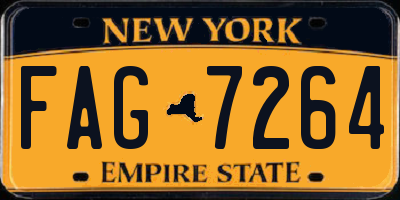 NY license plate FAG7264