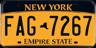 NY license plate FAG7267