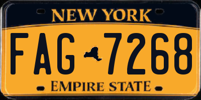 NY license plate FAG7268