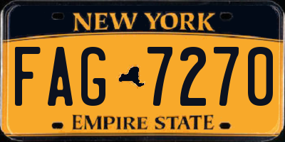 NY license plate FAG7270