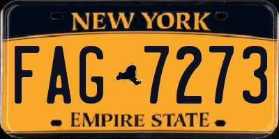 NY license plate FAG7273