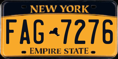 NY license plate FAG7276