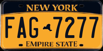 NY license plate FAG7277