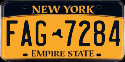 NY license plate FAG7284