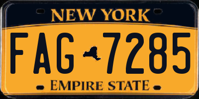 NY license plate FAG7285