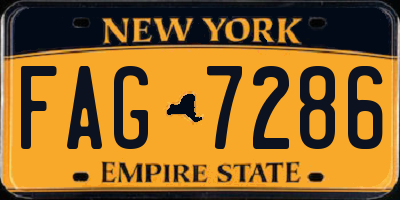 NY license plate FAG7286