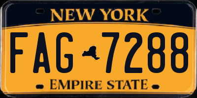 NY license plate FAG7288