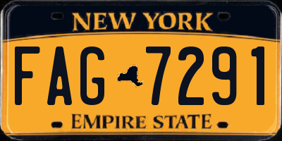 NY license plate FAG7291