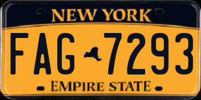 NY license plate FAG7293