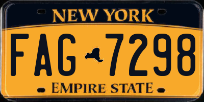 NY license plate FAG7298