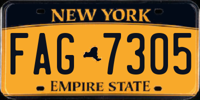 NY license plate FAG7305