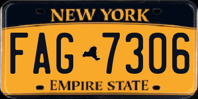 NY license plate FAG7306