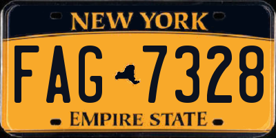 NY license plate FAG7328