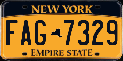 NY license plate FAG7329