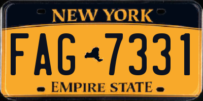 NY license plate FAG7331