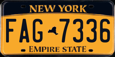 NY license plate FAG7336