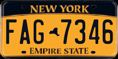 NY license plate FAG7346