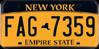 NY license plate FAG7359