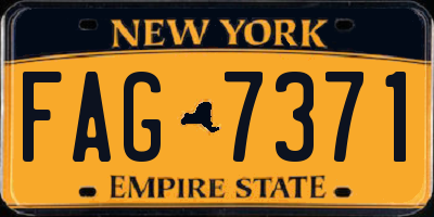 NY license plate FAG7371