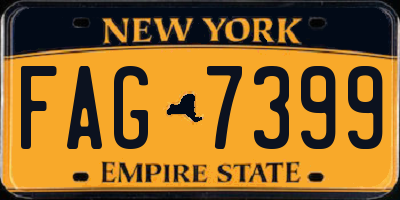 NY license plate FAG7399