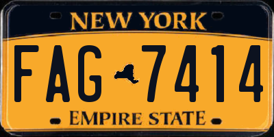NY license plate FAG7414