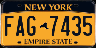 NY license plate FAG7435