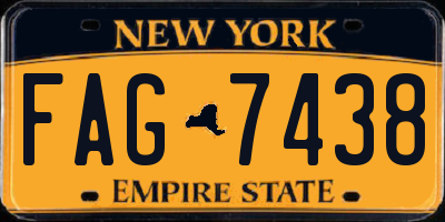 NY license plate FAG7438