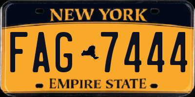 NY license plate FAG7444