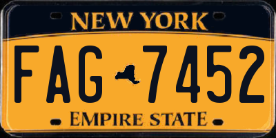 NY license plate FAG7452