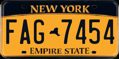 NY license plate FAG7454