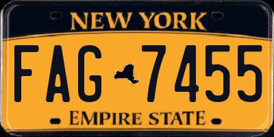 NY license plate FAG7455