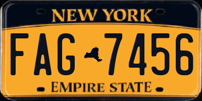 NY license plate FAG7456