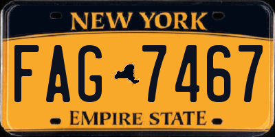 NY license plate FAG7467
