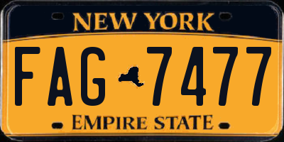 NY license plate FAG7477