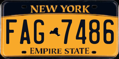 NY license plate FAG7486