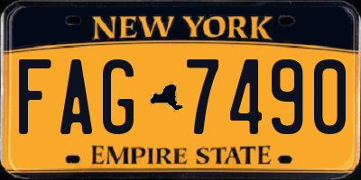 NY license plate FAG7490