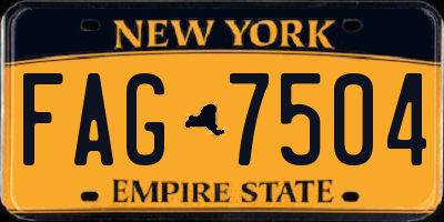 NY license plate FAG7504