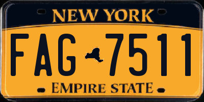 NY license plate FAG7511