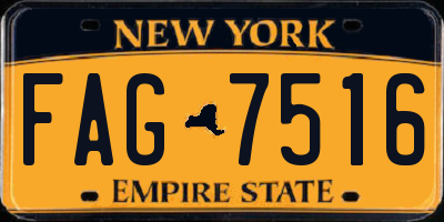 NY license plate FAG7516