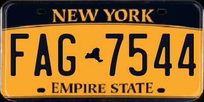 NY license plate FAG7544