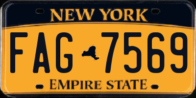 NY license plate FAG7569