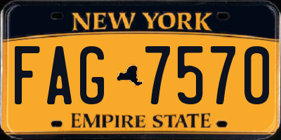 NY license plate FAG7570