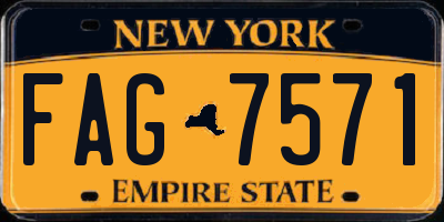 NY license plate FAG7571