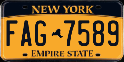 NY license plate FAG7589