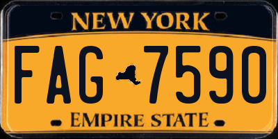 NY license plate FAG7590