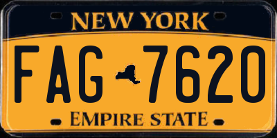 NY license plate FAG7620