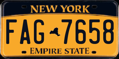 NY license plate FAG7658